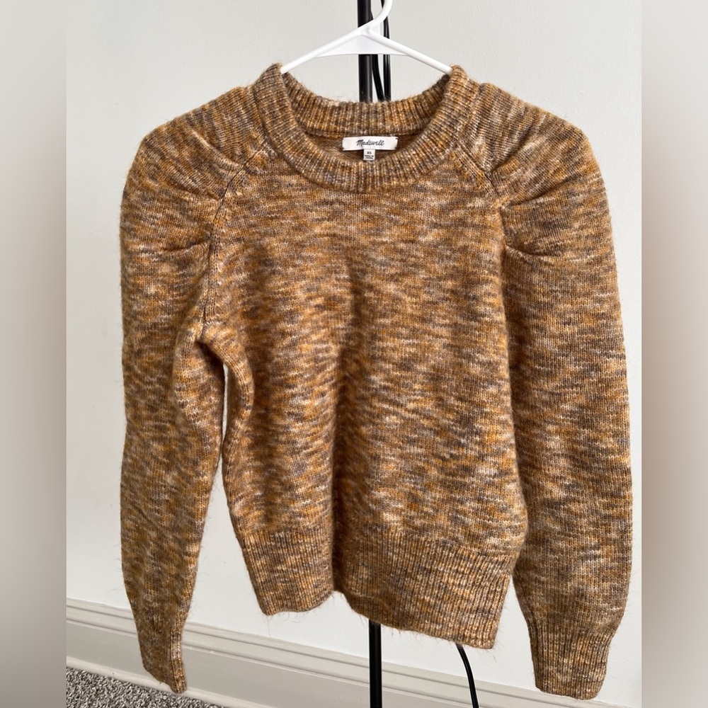 Space-Dye Pleat-Sleeve Pullover Sweater by Madewell